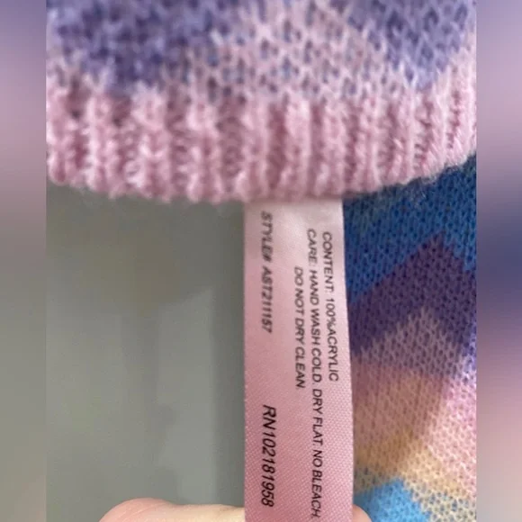 Sugar Thrillz Dolls Kill Follow The Rhythm Rainbow Crop Sweater Top - Picture 7 of 7